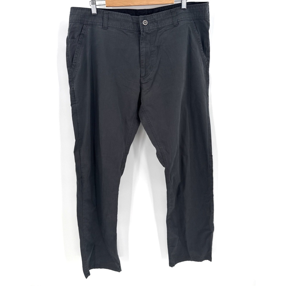 Kuhl Men's Gray "Slax" Cotton Blend Chino Pants Size 40x32 Office Workwear